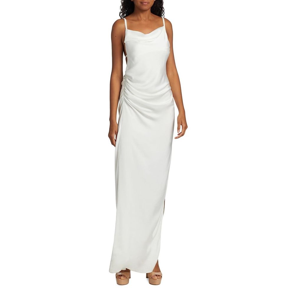 Ramy Brook Marie Cowlneck Evening Gown US 10 $545 - Picture 2 of 9